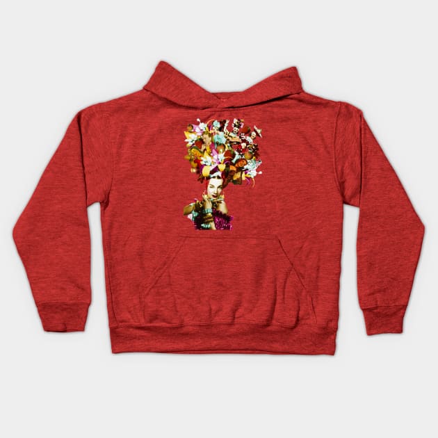 Carmen Miranda with the Tutti Carmen Hat Kids Hoodie by Dez53